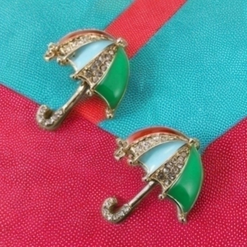 BOSTON PROPER ENAMEL UMBRELLA STUD EARRINGS